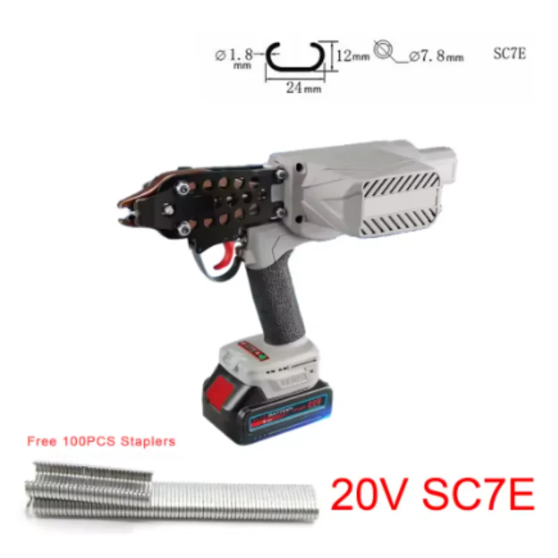 

Battery Charging Cordless Power C-Ring NAILER Hog Ring Plier Poultry Cage Coop Wire Bind Tie Up SC7E Air Nail Gun C Nailer