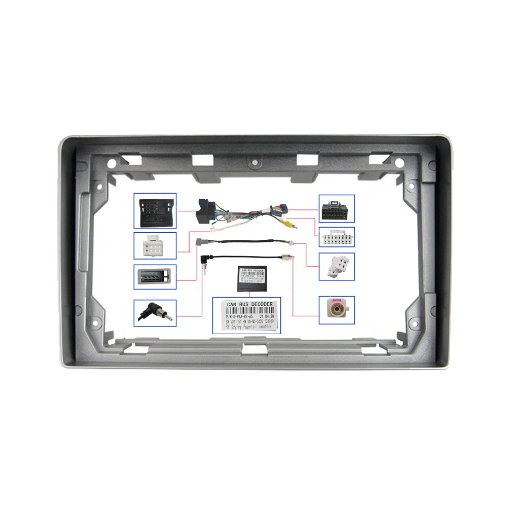 9 Inch Car Radio Fascia Frame For Peugeot 207 307 Expert Partner Dashboard Panel Trim Stereo Installation Mount Kit