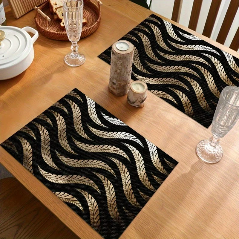 1 pc Floral Pattern Placemats Linen Placemats for Tabletop Protection for Kitchen Home Decoration for Holiday Party Birthday