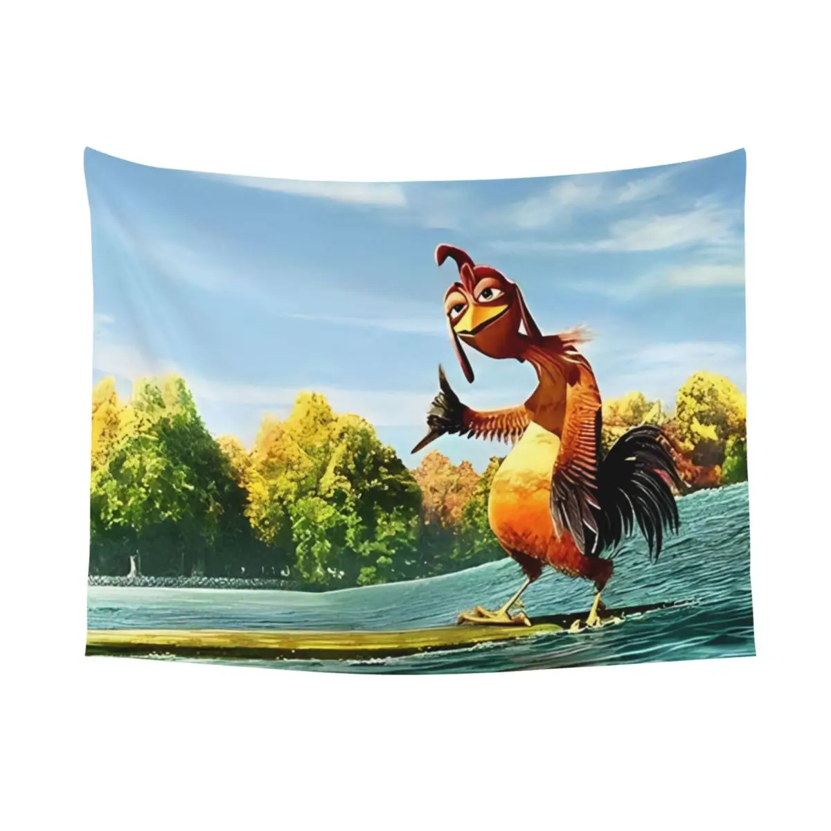 Tapiz divertido de pollo Joe, tapiz de pared para Surf, artículos de decoración para habitación, decoración del hogar, dormitorio, fondo colgante de pared, manta de tela