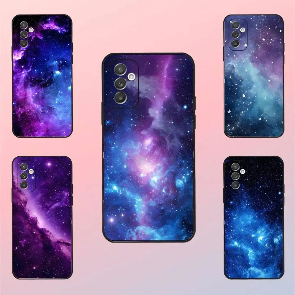 

Space For Galaxy Universe Phone Case For Samsung S 25,24,23,22,30,21,10,9,Ultra,Plus,Lite,FE,4,5 G Black Soft Case