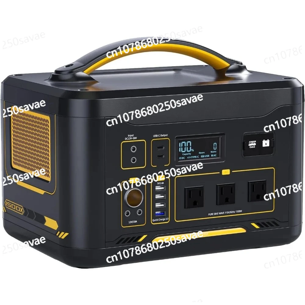 

1500X Portable Power Station 1500W (3000W Peak), 828Wh LiFePO4 (LFP) Battery Powered Generator with Expandable Capacity