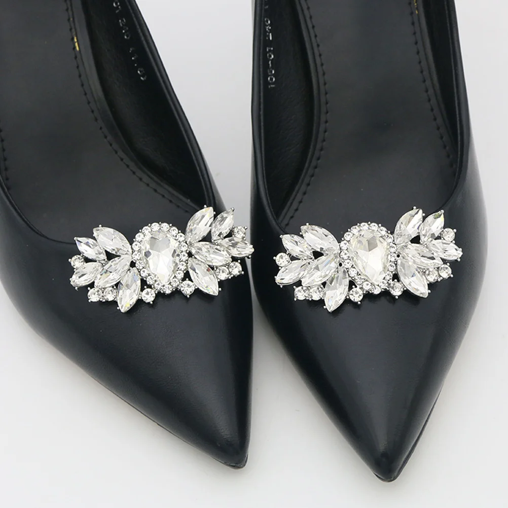 

2pcs Clips For Pumps Heel Wedding Bridal Shoes Decorative Accessories Elegant Jewelry Clips Fashion Footwear Adornment Shoe Clip