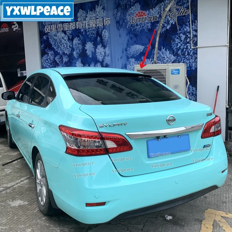 

For Nissan Sentra Roof Spoiler 2012 - 2019 Sentra SYLPHY ABS Plastic Unpainted Color Rear Window Roof Spoiler Car Accessories