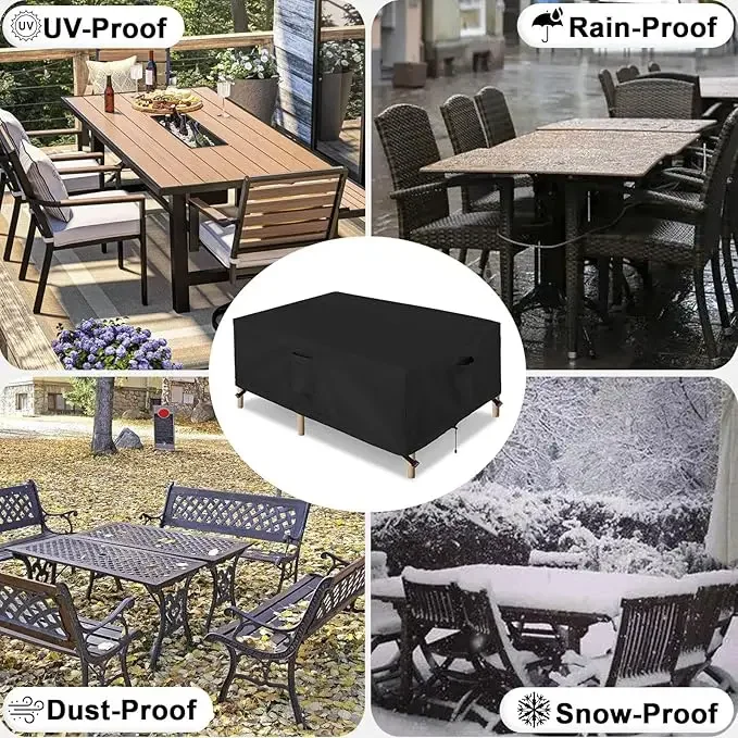 Outdoor Cover for Garden Furniture,Patio Garden Furniture,Waterproof  Chair Cover Sofa Table 210D Oxford Cloth Black Dust Cover