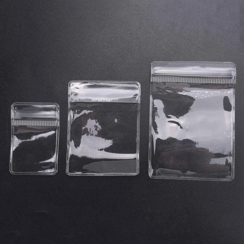 jewelry bags150Pcs 3 Sizes Clear Earring BagsWaterproof Bags Thickened Reusable Storage Pouch for Jewelry