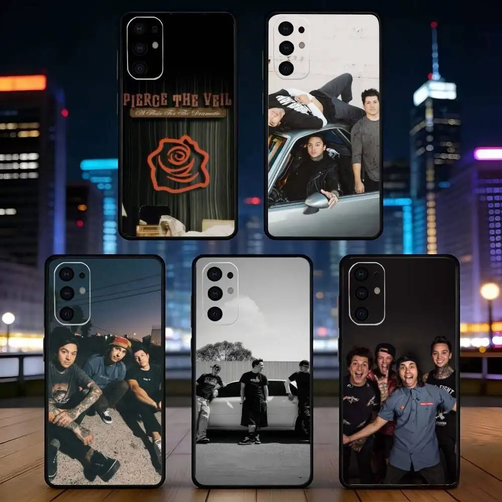 P-Pierce The Veil Band Phone Case For Samsung S25,S24,S21,S22,S23,S30,Ultra,S20,Plus,Fe,Lite,Note,10,Black Cover