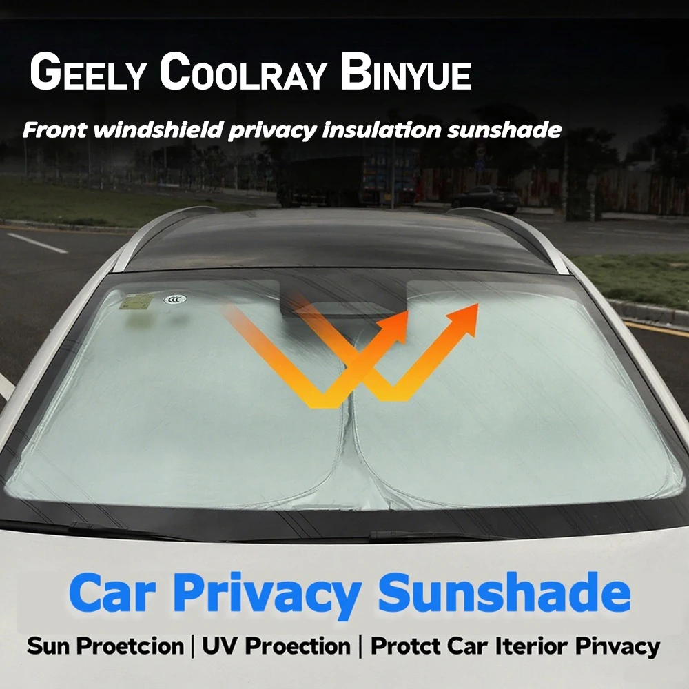 

Car Windshield Sunshade Fit For Coolray Binyue Emgrand Atlas Haoyue Vision X3 Emgrand GL Icon Car Sunshade Privacy Protection