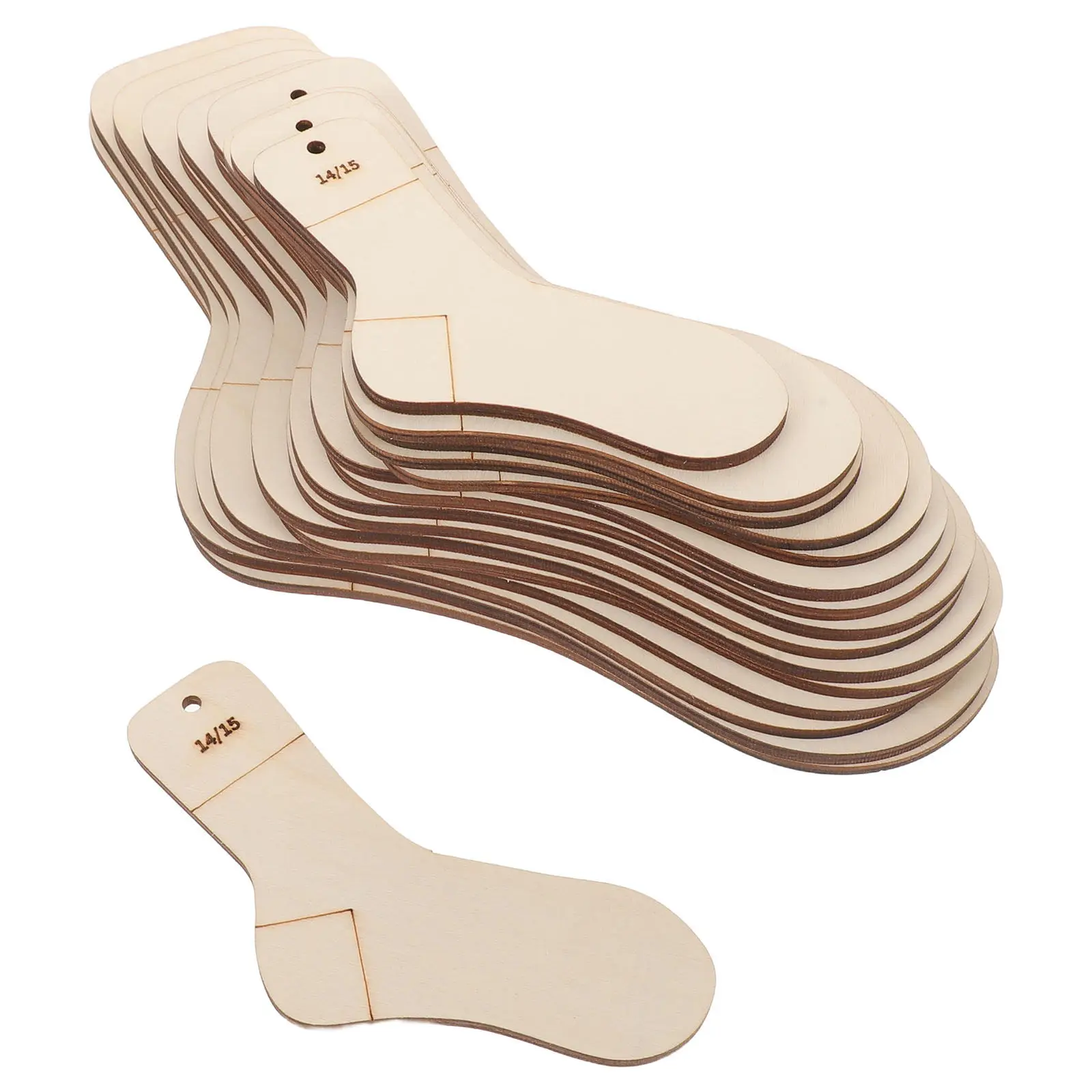 

16pcs Wood Sock Blockers Knit Sock Blockers Knitting Crochet Stocking Display Molds Knit Form Stretcher for Knitting Accessories