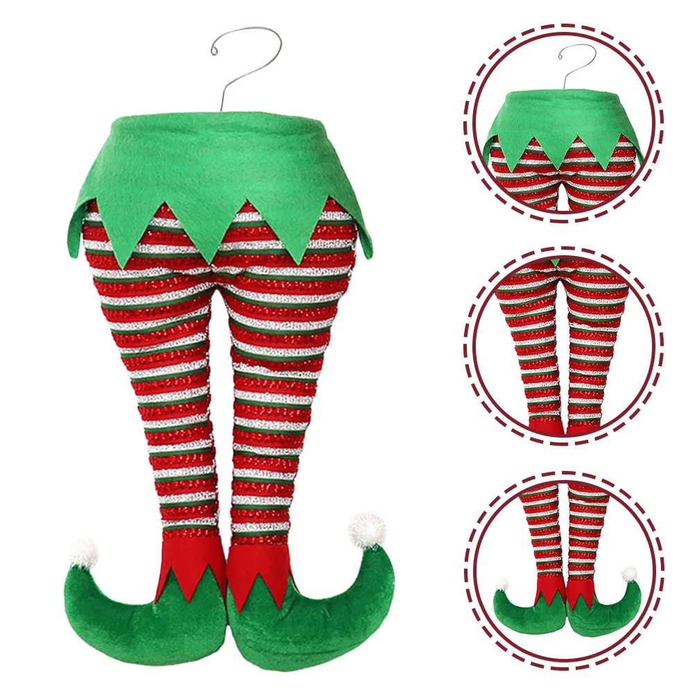 

Christmas Elf Legs Hanging Ornament Exquisite Festive Holiday Decor Christmas Tree Decoration Fireplace Feet Ornament