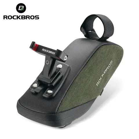 ROCKBROS 휴대용 방수 사이클링 시트 테일 백 MTB 도로 자전거 보관 가방 머드 가드 자전거 안장 가방이있는 시트 포스트 배낭