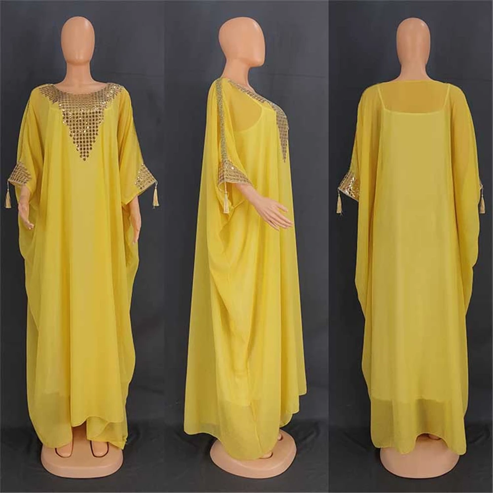 African Dresses For Women Traditional Plus Size Boubou Abaya Dubai Femme Kaftan Robe Party Long Dress Ankara Outfits Vestido