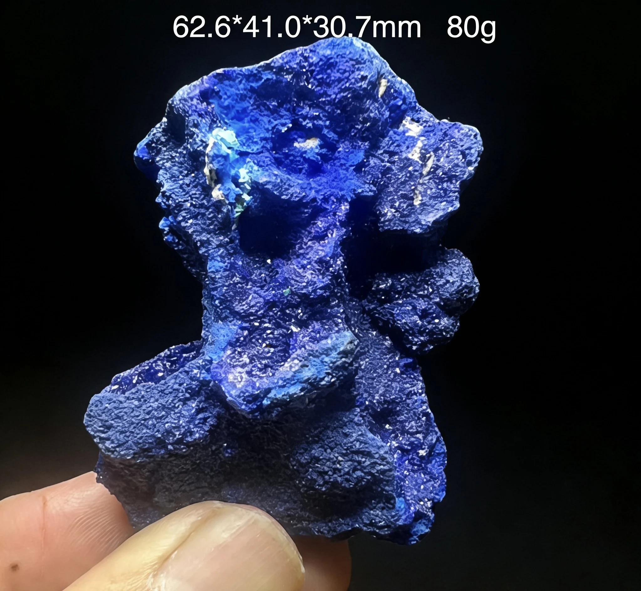 Natural azurite rough stone, malachite coexistence, blue mineral crystal, green mineral specimen, mineral collection display pie