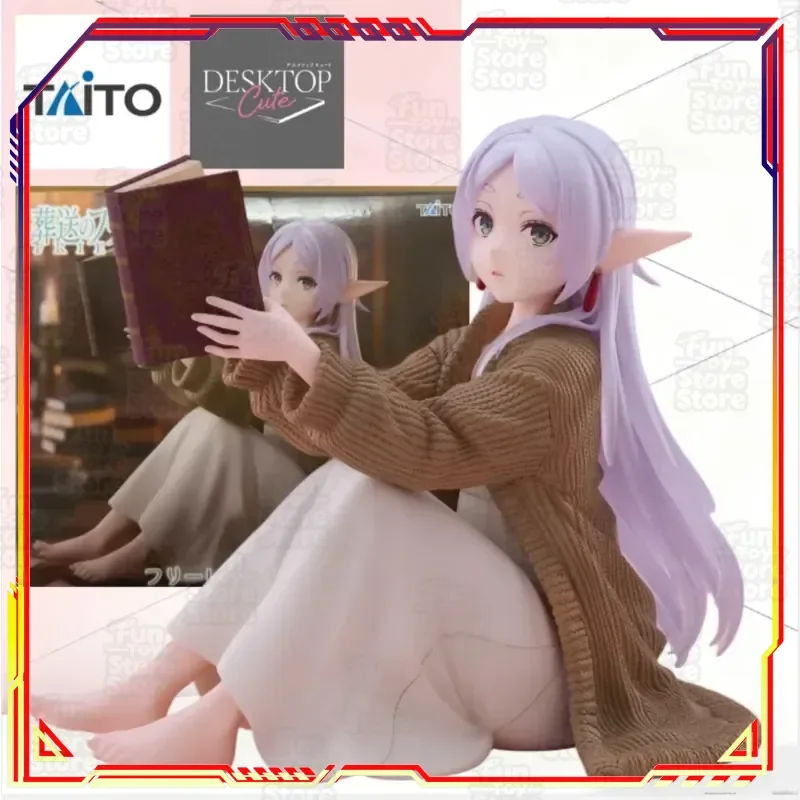 

TAiTO Sousou no Frieren Frieren Desktop Figure 130mm Anime Collectible Model Toy Room Wear Ver. Cute Display Gift for Fans