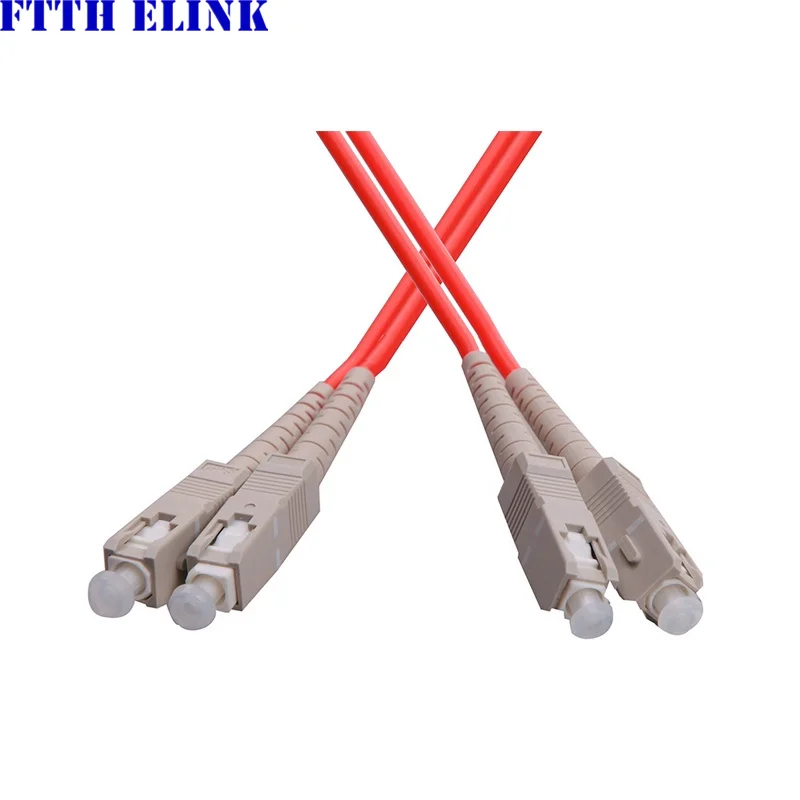20 pz SC A SC UPC patch cord in fibra ottica duplex multimode 3.0mm 62.5/125um cavo ottico fibra ponticello trasporto libero ELINK