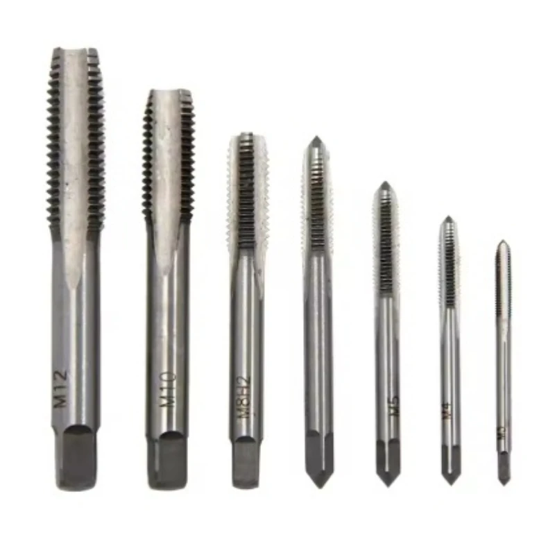 Hand Tap Square Shank Pointed Straight Groove Thread Tapping Internal Thread Tapping Metalworking Hand Tools ﻿