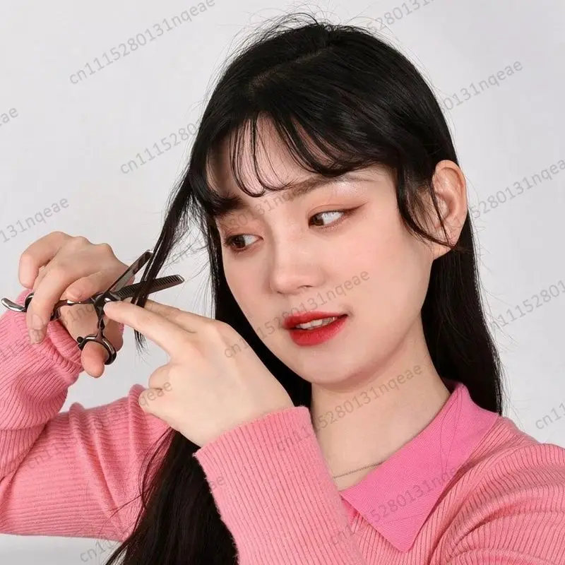 Professional Haircut Scissors Set Household Hairdressing Thin Cutting Flat Tooth Scissors Bangs Trimming Tool