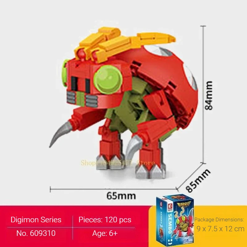 SEMBO BLOCK Digimon Adventure Anime Volledige set Blok Greymon Garudamon Assemblagemodel Decoratie Puzzel Kinderspeelgoed Cadeau