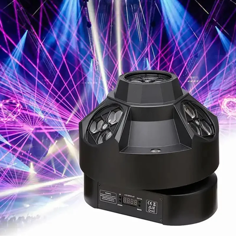 Imagem -02 - Rotação Beam Moving Head Light Dmx Sound Control para dj Disco Party Bar Casamento Laser 200w 4in Led Rgbw