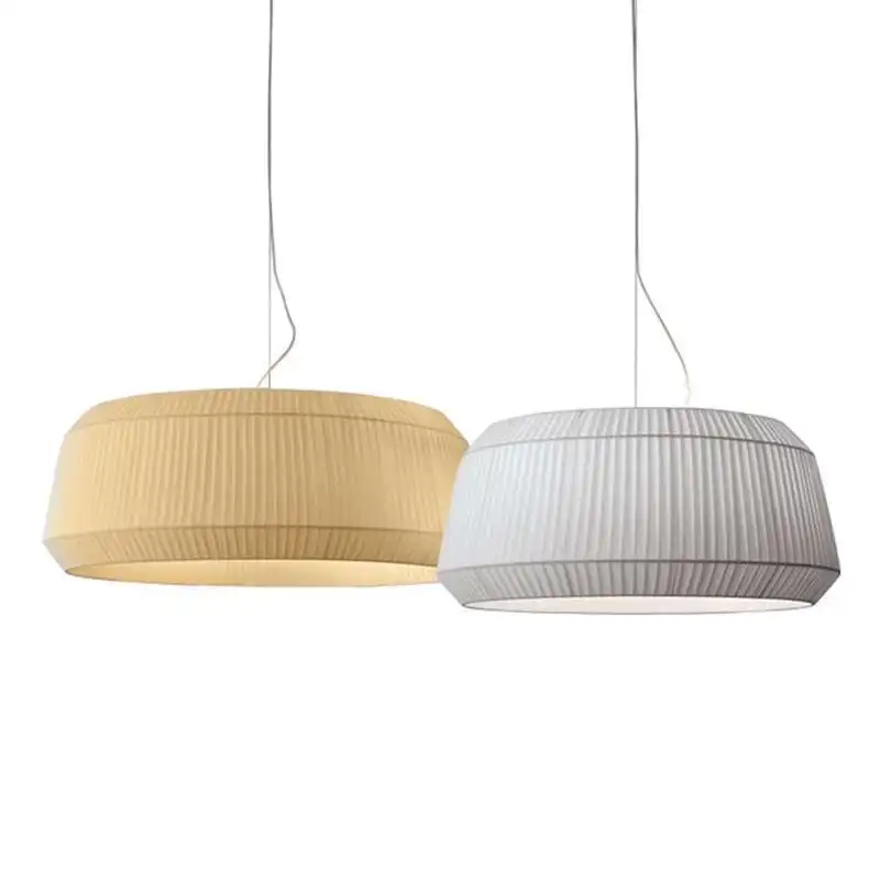 

Wabi Sabi Wind Round Fabric Chandelier Japanese Dining Room Living Room Bedroom Chandelier