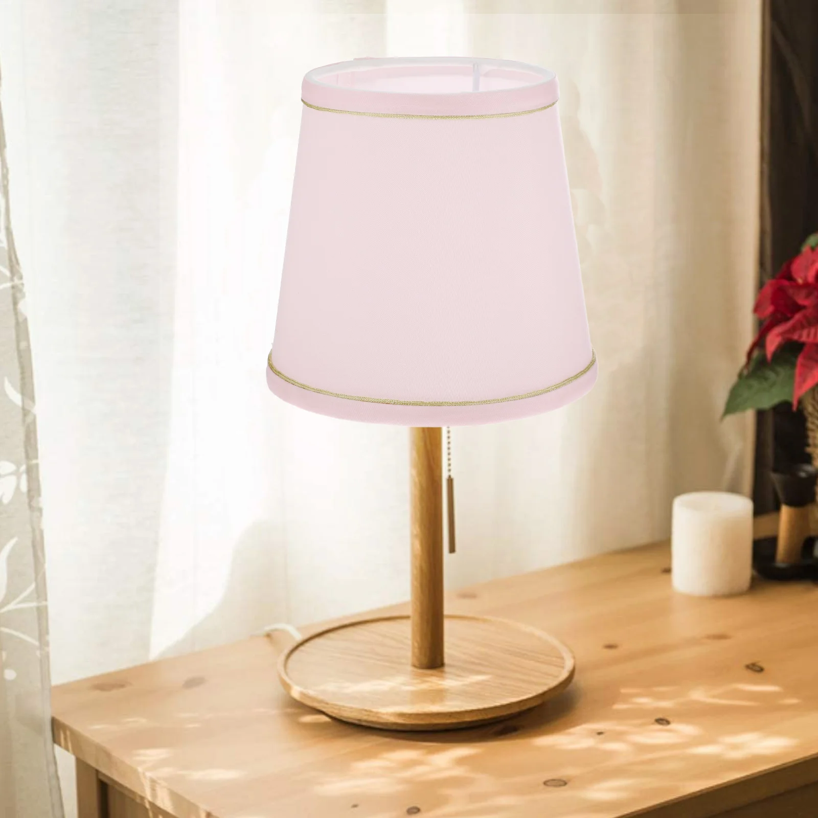 

Fabric Lampshade Decor Wall Household Bedside Table Cloth Chandelier Bedroom