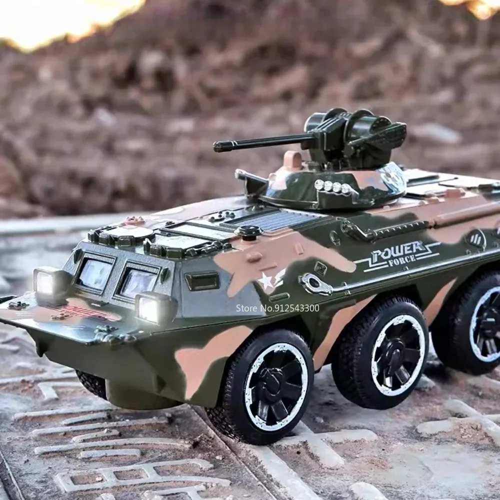 子供用合金軍用戦車玩具,1:32スケール,装甲空母,車のモデル,音楽,ライト,プルバック,装飾,ギフト