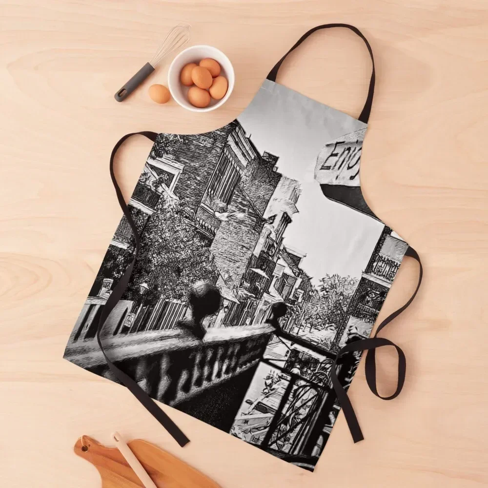 

French Quarter Balcony Apron esthetician beauty master Woman Kitchens Kitchen For Men Apron