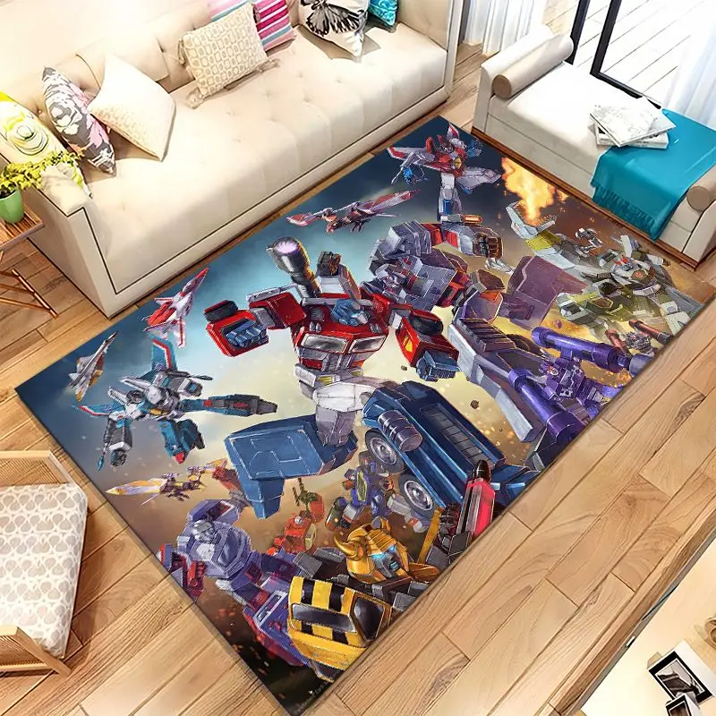 Autobots Transformers Optimus Prime Soft Non-Slip Large Area Rug for Living Room,Bedroom Playroom Carpet Mat for Sofa,Home Decor