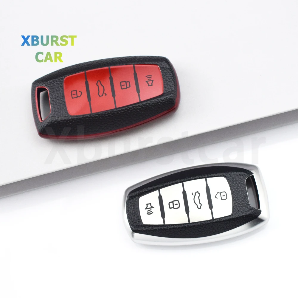 4 botões tpu couro caso chave do carro capa chaveiro para haval jolion joico jollein f7 h6 jolyon f7h dargo keyless acessórios