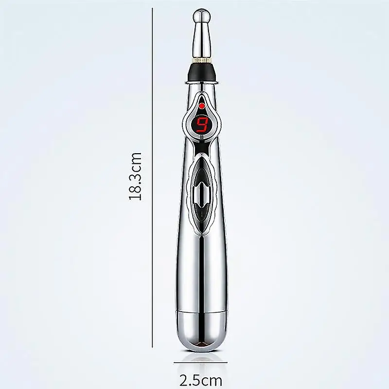 Electronic Acupuncture Pen Electric Meridians Therapy Heal Massage Pen Meridian Energy Pen with Red or Blue Light Plastic