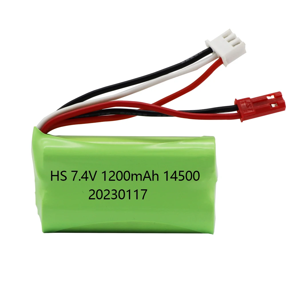 7.4V 14500 1200mah Li-ion Battery with SM JST SM-3P PLUG For Electric Toys Water Bullet Gun Spare Parts 7.4V For RC toys Cars