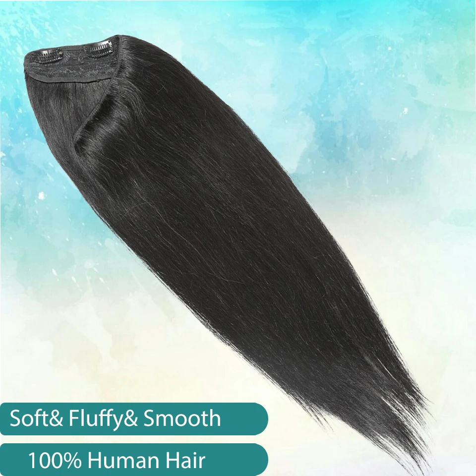 # 1B اللون مستقيم كليب في قطعة واحدة تمديد الشعر البشري مع 5 مقاطع 5 قطعة/المجموعة البرازيلي شعر ريمي الإنسان شعر مستعار بشري #4