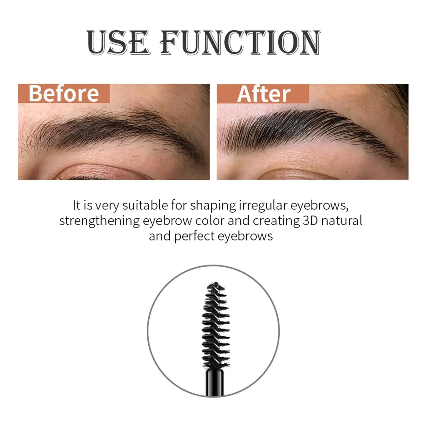 Gel modellante per sopracciglia trasparente Gel modellante per sopracciglia impermeabile Gel per styling per sopracciglia 3D naturale a lunga durata