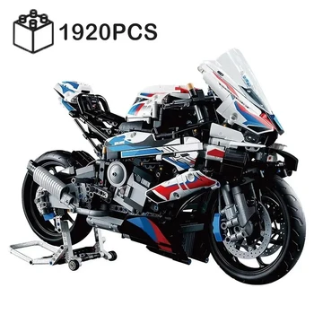 42130 오토바이 1000 RR 모델 빌딩 블록 세트, 1920 조각 벽돌, MOC 장난감, 크리스마스 및 부활절 선물, 어린이 또는 성인용