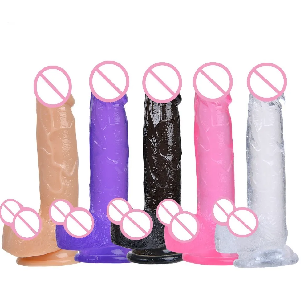 3 Sizes Realistic Jelly Dildo Strong Suction Cup Male Artificial Penis Adult Sex Toy Anal Plug Vagina Female Masturbator