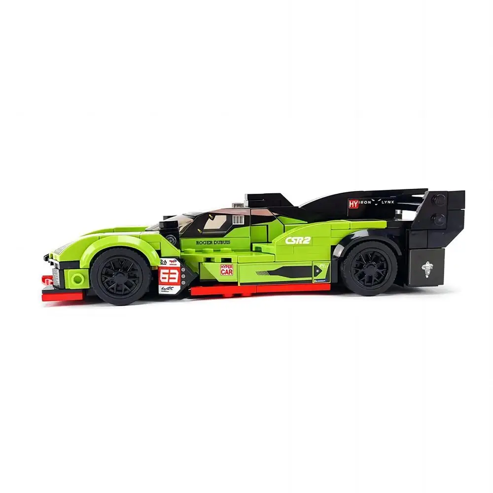 Bloques de construcción con pegatinas para niños, juguete de ladrillos para armar coche deportivo de carreras, serie MOC Speed Champions SC63 WEC e IMSA, ideal para regalo de Año Nuevo, código 332, piezas