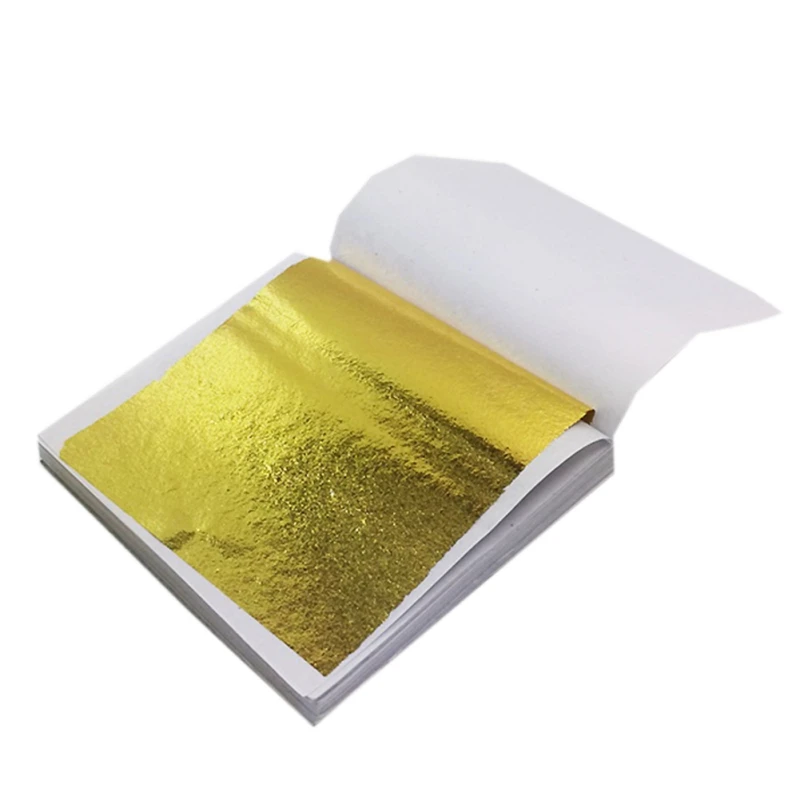 10/100pcs Art Craft Imitation Gold Foil Papers for Gilding Furniture DIY Craft Decor Leaf Leaves Sheets Household Gilding Decor