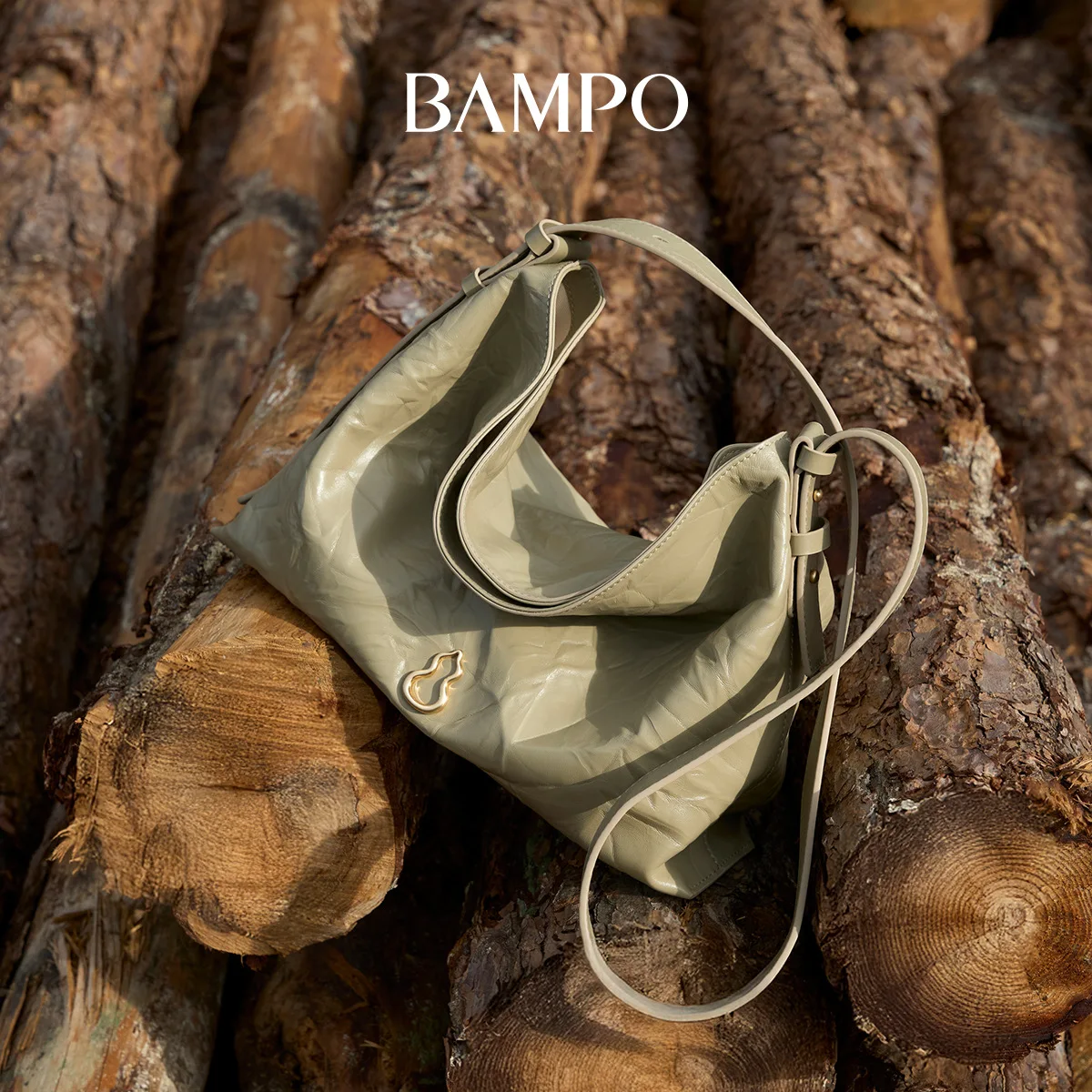 BAMPO 2025 New Hobo Bag Medium Size Top Grain Leather Tote Bag Commuter Crossbody Shoulder Bag
