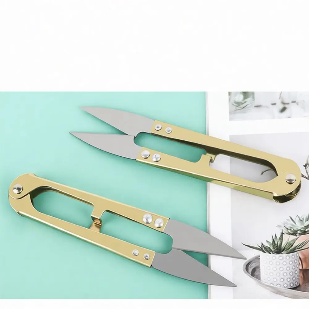 Lightweight Sewing Scissors Iron Material Spring Operated Thread Snippers For Precision Craft Embroidery Tailor Work