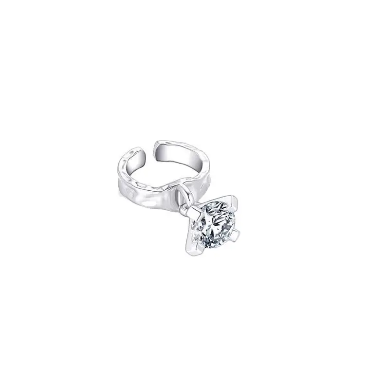 Sparkling Exquisite Personalized and Dynamic Zircon Pendant Ring Women\'s Design Sense Tail Ring Ring Opening Niche Jewelry Gift
