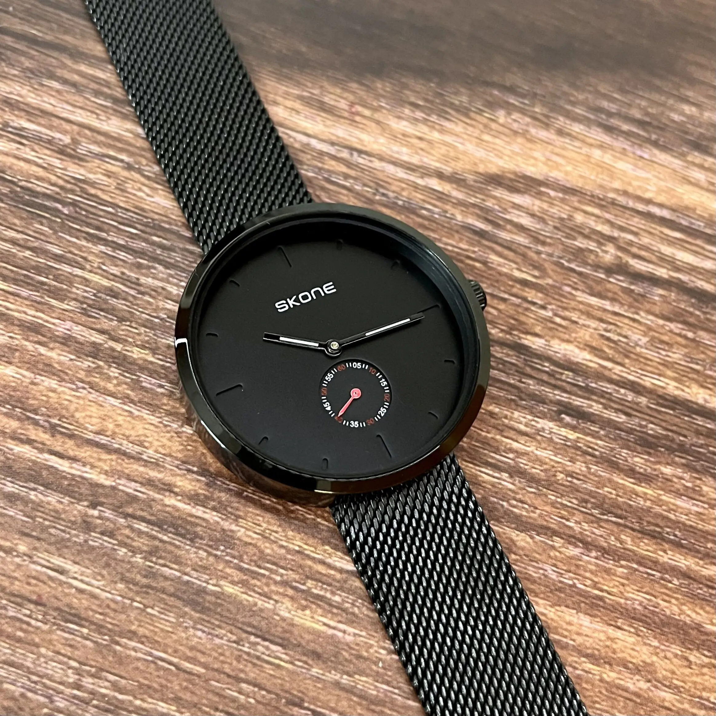 SKONE 한국어 버전 심플 캐주얼 패션 여성용 시계 새로운 복고풍 트렌드 다용도 방수 쿼츠 시계