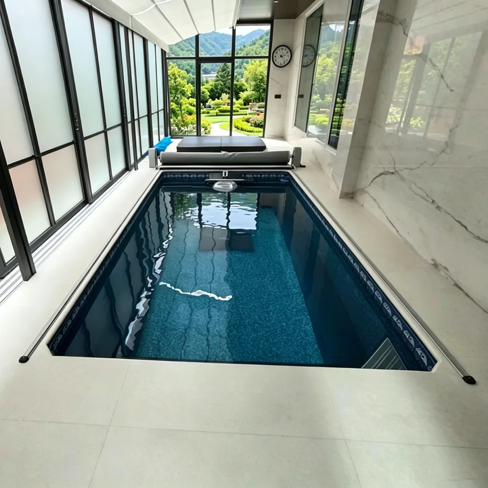 Manual Pool Cover Safety Cover Swimming Pools Winter Waterproof Tarp Gazebo Shelter Outdoor Garden Canopy Marquee Tent