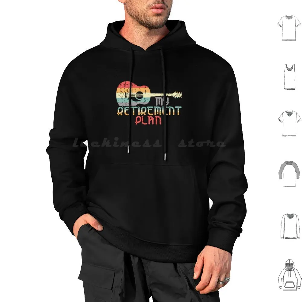 My Retirement Plan Guitar Musician Gift Vintage Hoodies Long Sleeve My Retirement Plan Guitar Musician Vintage