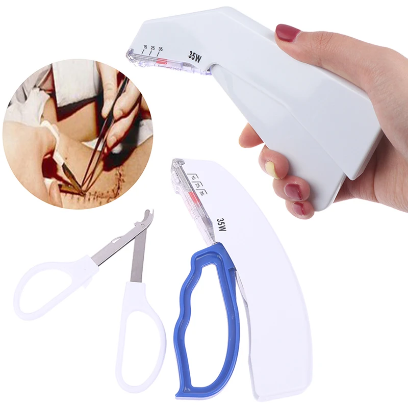 2/1PCS 35W 25W Disposable Medical Skin Stapler Surgery Sterile Skin Stitching Nail Puller Suture Stapler Needle Remover