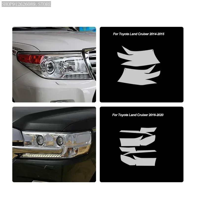 Car Headlight Protective Film Smoke Black Tint Vinyl Clear Sticker For Toyota RAV4 CHR Supra Corolla E210 86 Camry Prado