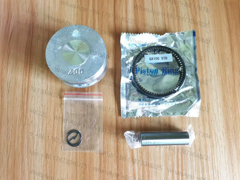 Kit de pistón GX100 de 56 mm para motor GX100, pistón de apisonadora con anillo, pasador y clip de repuesto