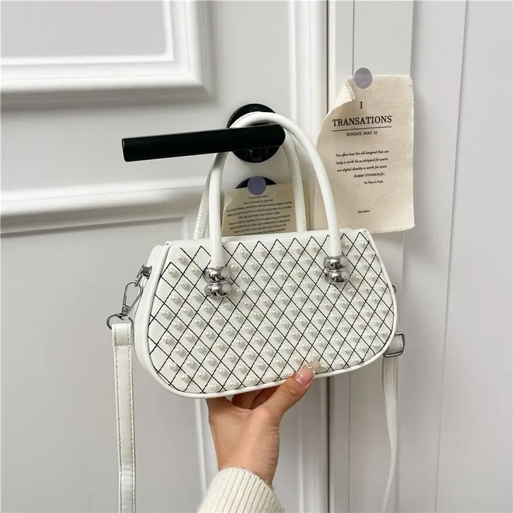 

2026 New Quilted Box Bag with Studs, Adjustable Strap Multi-Way Crossbody Shoulder Bag, Luxury Designer-inspired Purse for Women