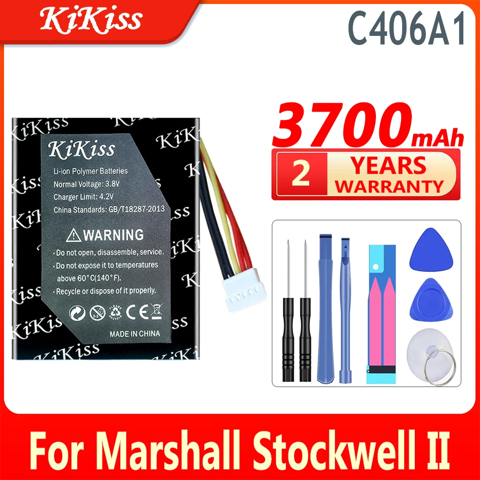 

3700mAh KiKiss Powerful Battery C406A1 For Marshall Stockwell 2 II 2nd stockwell2 Bluetooth Wireless Speaker