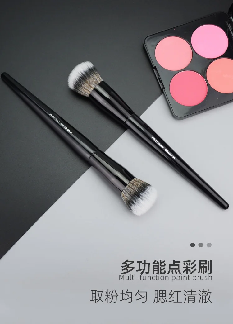 1 piece Pro Diffuser Makeup Brushes Black #64 Stippling Make up Brush Blush Powder contour Face cosmetic tools synthetic hair