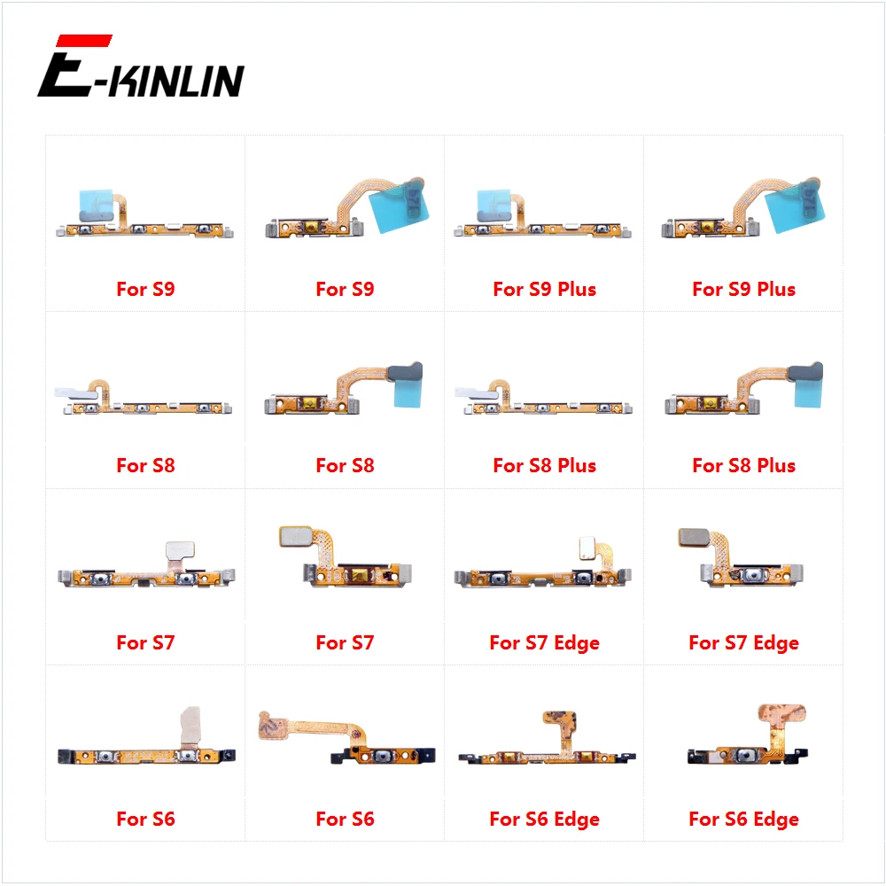 Power On Off Button Volume Switch Key Control Flex Cable Ribbon For Samsung Galaxy S6 S7 Edge S8 S9 Plus